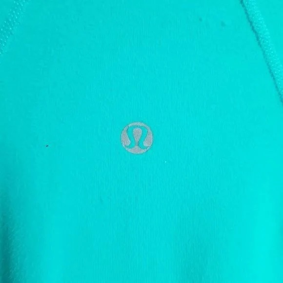 SOLD Lululemon Teal Half Zip Long Sleeve Running Top Jacket Size 12 - Picture 7 of 12